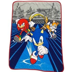 Sega Sonic The Hedgehog Soft Throw Lap Blanket Throw 60"x46"